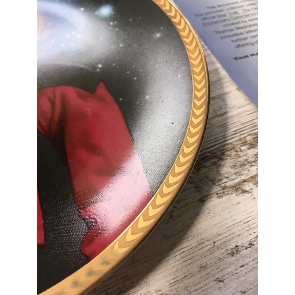 Vintage 1993 Star Trek Captain Picard Hamilton Plate COA Box